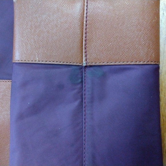 Tory Burch Large Purple Nylon Zip Top Travel Tote Bag Purse - Picture 9 of 16